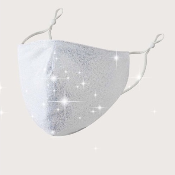 Accessories - COPY - COPY - Silver sparkly face mask
